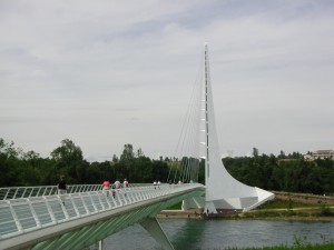 an overview of the Sundial Bridge